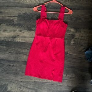 Blue Rain Red Sheath Cocktail Dress